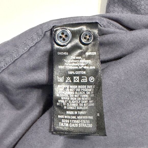 Ted Baker London Shirt Mens Size 5 100% Cotton Button Up Grey Geometric - Picture 8 of 11